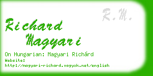 richard magyari business card